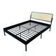 image 6 of Cheshunt Black Metal Rattan Headboard Bed Frame (King)