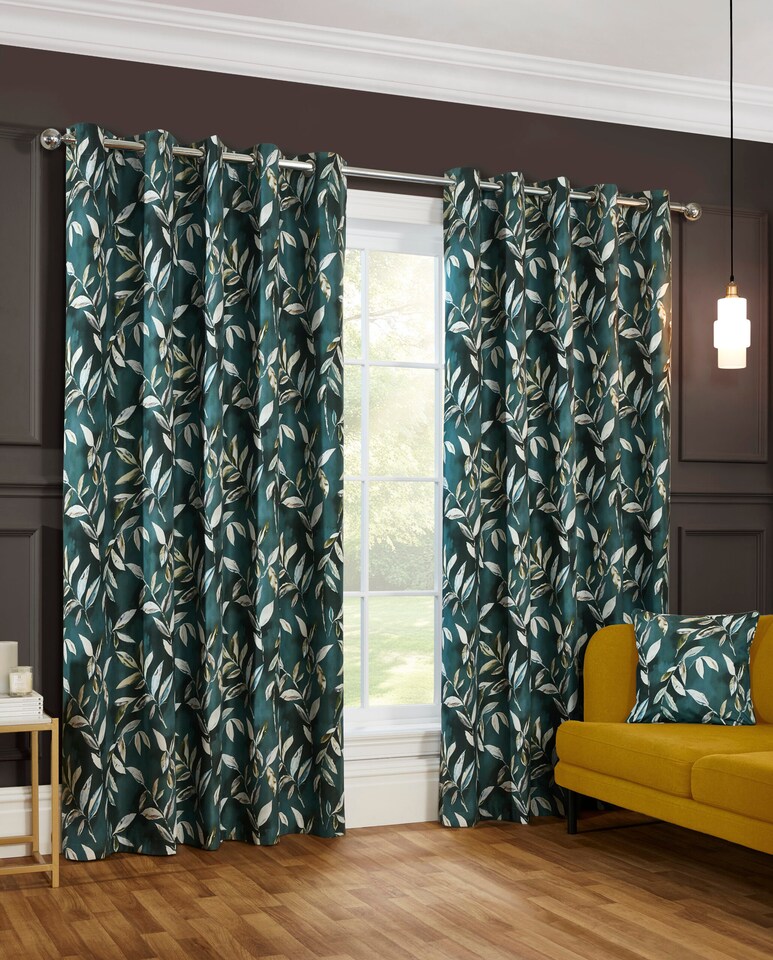 image 1 of Sundour Madrid Curtains Bottle Green Green | Green | Green