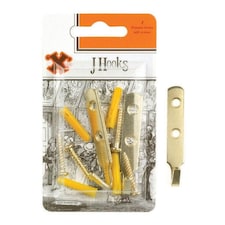X Brass J Hooks 2pk - One Colour - One Size