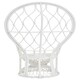 image 5 of Interiors by Premier Grey and White High Back Rattan Peakcock Chair, Rattan Arm Chair, Rattan Patio Chair for Home, Garden