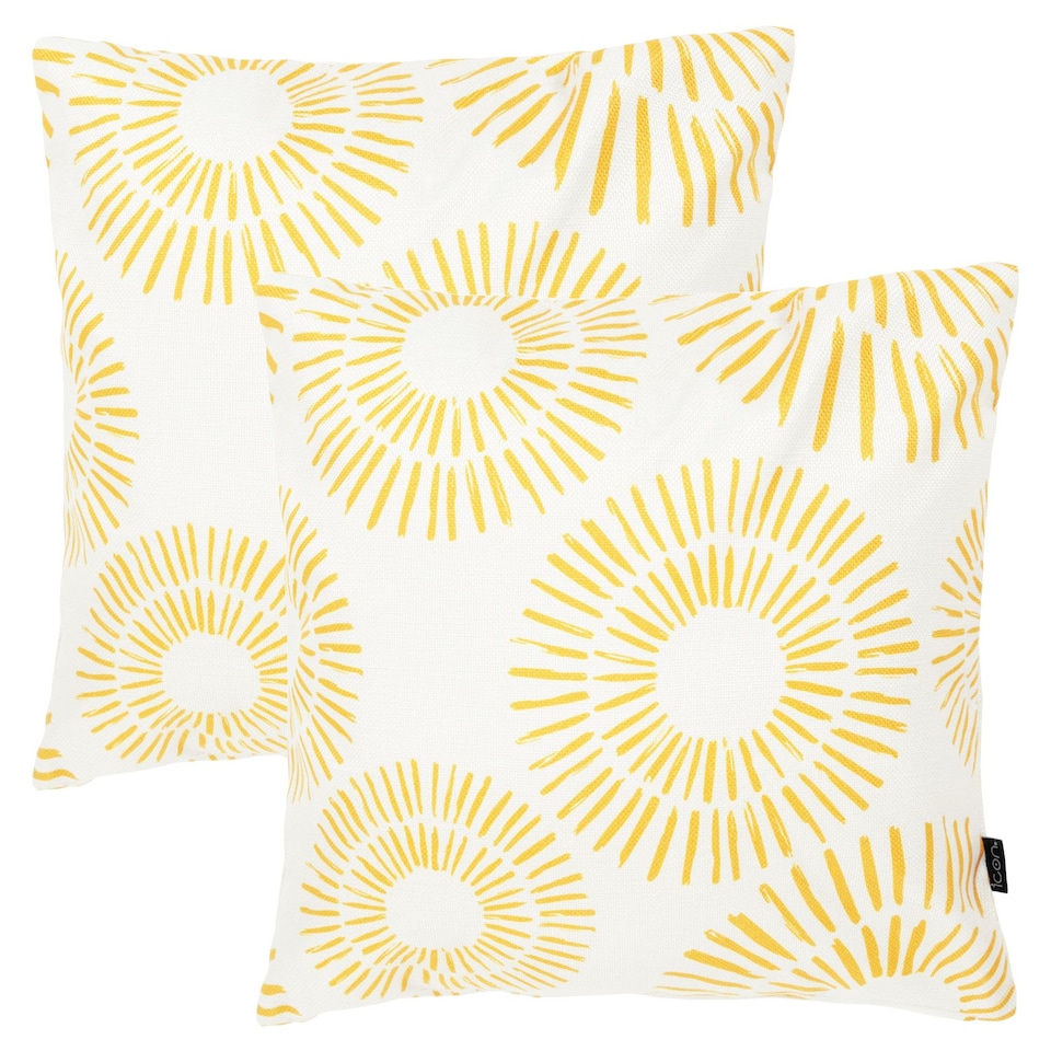 image 1 of Cushion 43x43 Kyoto Fabric - Golden Sun