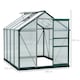 image 10 of Outsunny 6x8ft Walk-In Polycarbonate Greenhouse Plant Grow Galvanized Aluminium | Green | Dark Green | 190x252x201cm