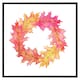 image 1 of Pink & orange autumn reath (Picture Frame) Black | XS