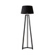 image 1 of ValueLights Lottie Black Wood Tripod Floor Lamp Black Taper Shade