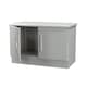 image 6 of Windsor Compact 2 Door Cupboard in Grey Gloss / Dusk Grey (Ready Assembled) | Grey | Grey Gloss / Dusk Grey