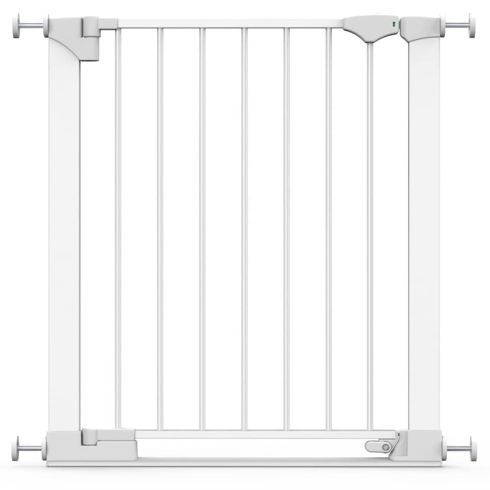 image 1 of Safetots SafeStep Gate, White, 68cm - 75cm, Extra Low Walkthrough, Pressure Fit Safety Gate, Baby Gate for Stairs and Doors
