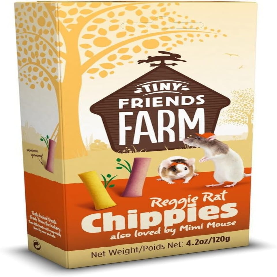 image 1 of Supreme Tiny Friends Farm Reggie Rat Chippies 120g (pack of 8)