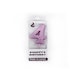 image 2 of Pink Number 4 Candle Pink