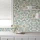 image 3 of NuWallpaper NUS2235 Florentine Tile Peel & Stick Wallpaper, Blue Multi