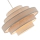 image 5 of Five Tier Pendant Lighting Shade with Natural Oatmeal and Beige Linen | Cream | Beige | 1