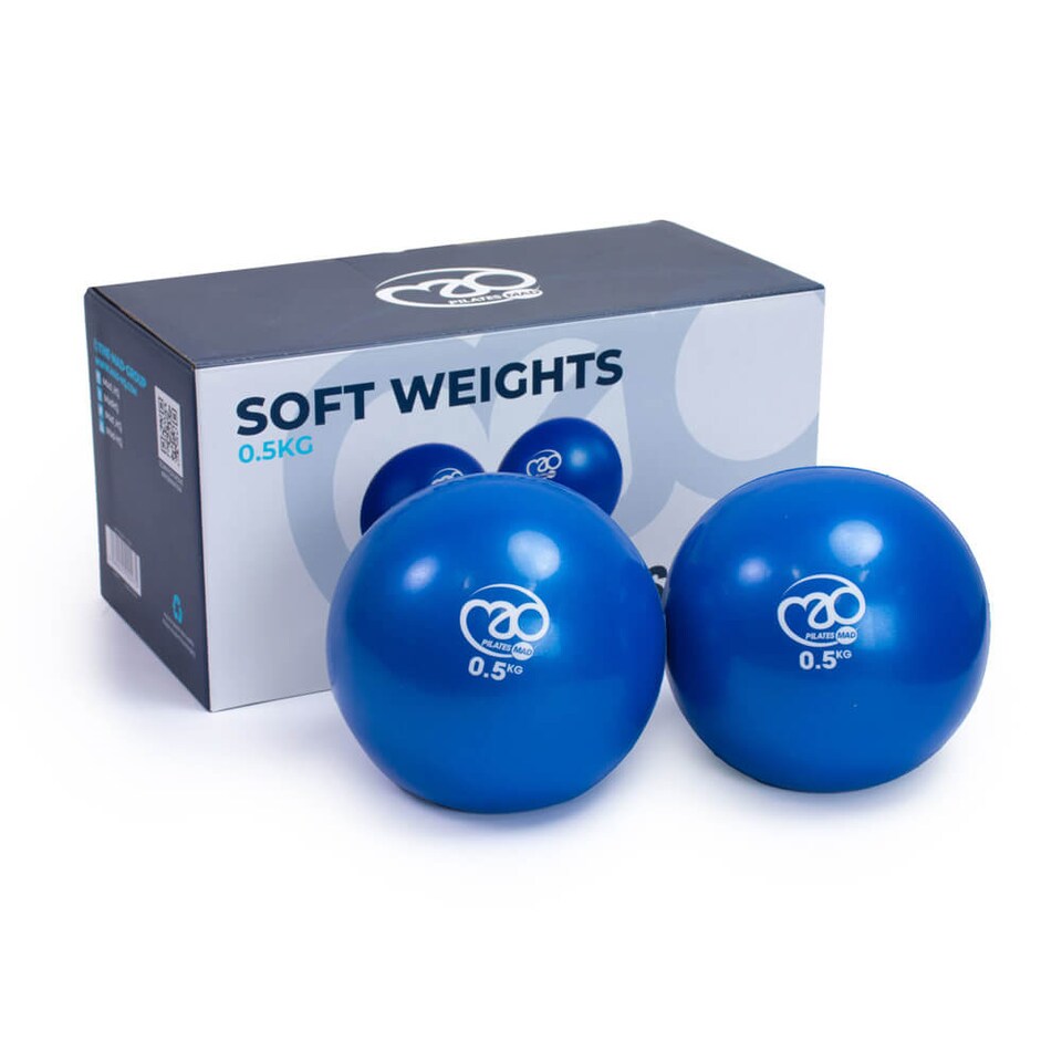 image 1 of Fitness Mad Soft Pilates Weights — 2 x 0.5kg Blue (12 cm) | Multi | Blue | S