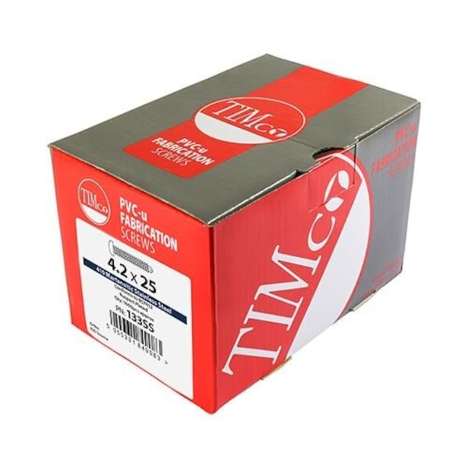 image 1 of Timco - Window Fabrication Screws - Pan - PH - Self-Tapping - Self-Drilling Point - Martensitic Stainless Steel & Silver Organic (Size 4.2 x 16 - 1000 Pieces)