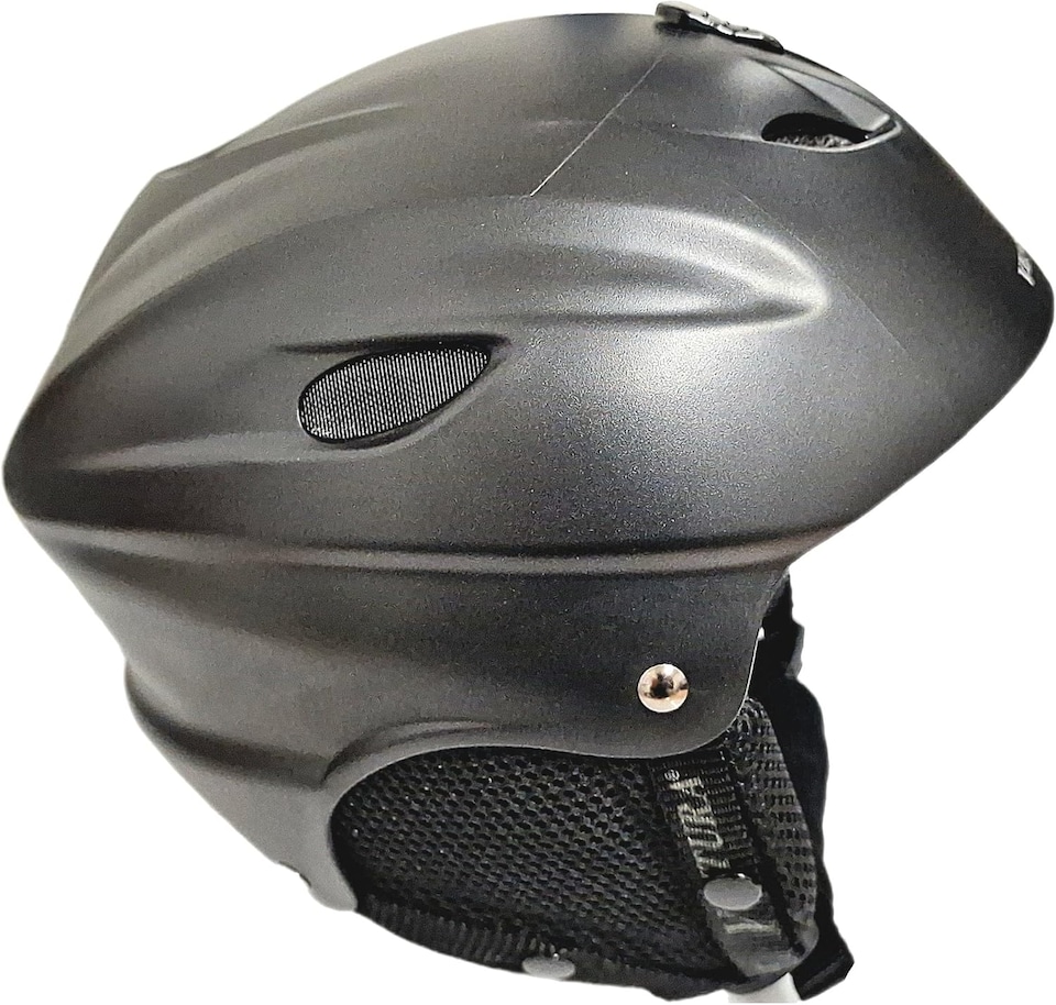 image 1 of Awe ABS Kids-Junior Ski-Snowboard Helmet Matt Black 52-55cm - Goggle Compatible