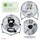 image 6 of Oypla Electrical 12" Inch Chrome 3 Speed Floor Standing Gym Fan Hydroponic