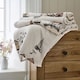 image 3 of Sheringham Soft Coral Fleece Printed Throw
