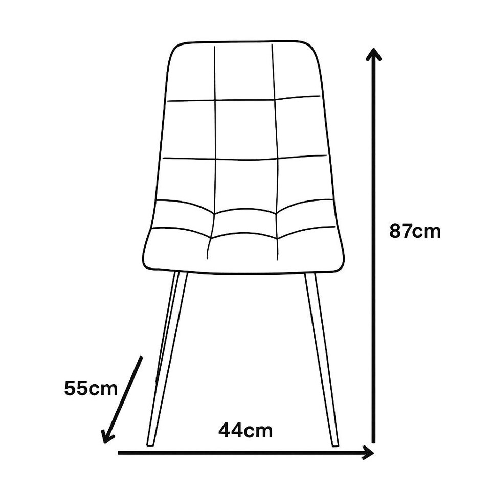 image 1 of 5-Piece Dining Set - 80cm Square Table and 4 Upholstered Velvet Chairs with Metal Legs | White | White Marble & Curly Yellow | 5