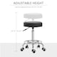 image 3 of Vinsetto Round PU leather Salon Beautician Stool Adjustable Height w/ Footrest