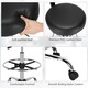 image 9 of COSTWAY Ergonomic Drafting Office Chair w/ Backrest Black