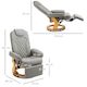 image 8 of HOMCOM Recliner Leisure Armchair with Wood Base Footrest