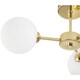 image 4 of Contemporary Chic Polished Gold Ceiling Light with Opal White Globe Glass Shades | Gold