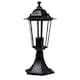 image 2 of Set of 2 Cumbria - Black Six Sided IP44 Outdoor 41cm Pedestal Lights