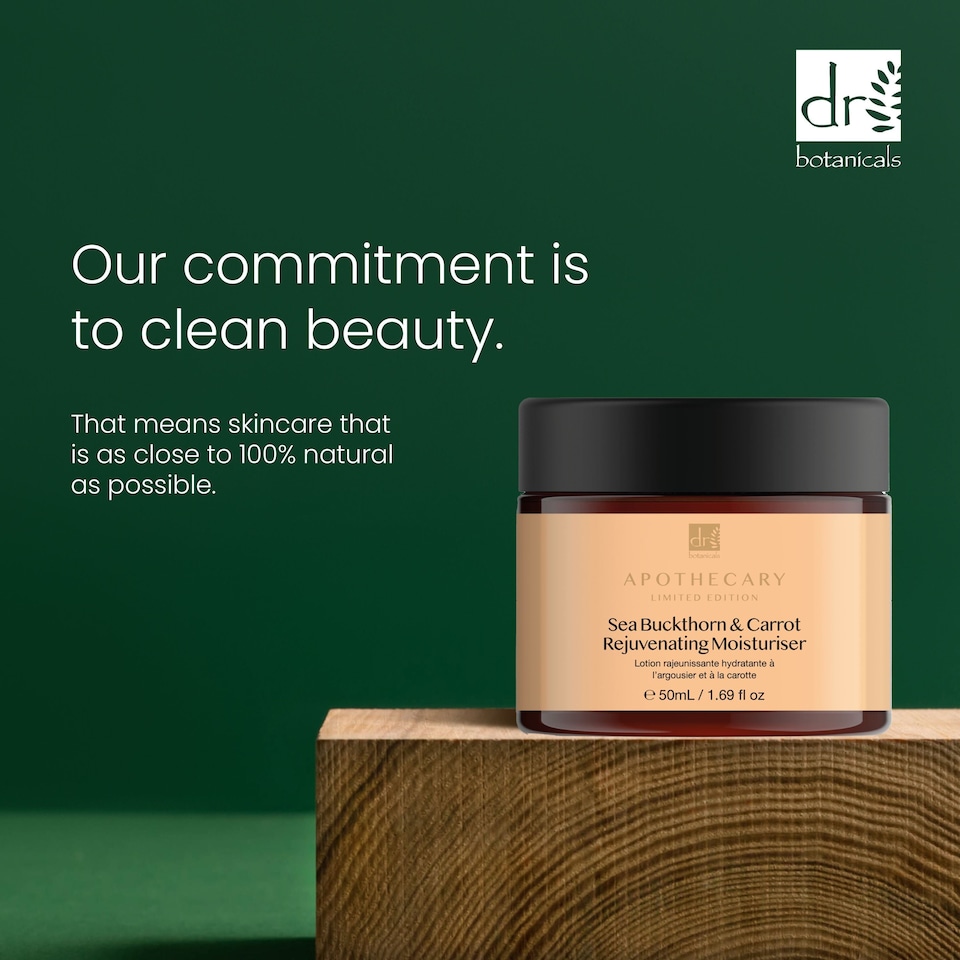 image 1 of Dr Botanicals Seabuckthorn & Carrot Anti-Ageing Rejuvenating Moisturiser 50ml x 2 Duo Set