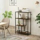 image 5 of HOMCOM Industrial Bookshelf Bookcase w/ Open Shelves for Study Brown