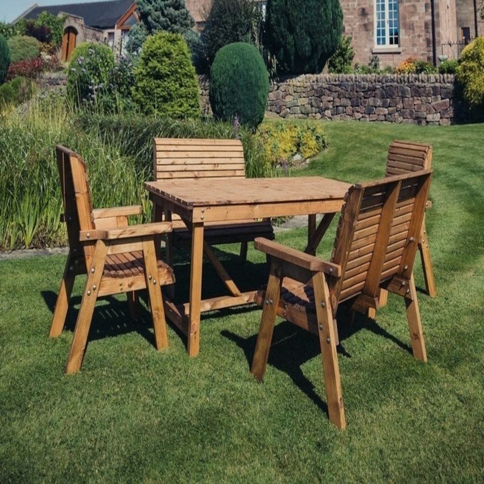 image 1 of Valley 6 Seater Set 2XC 2XB - Timber - L220 x W330 x H95 cm - Garden Furniture - Minimal Assembly Required
