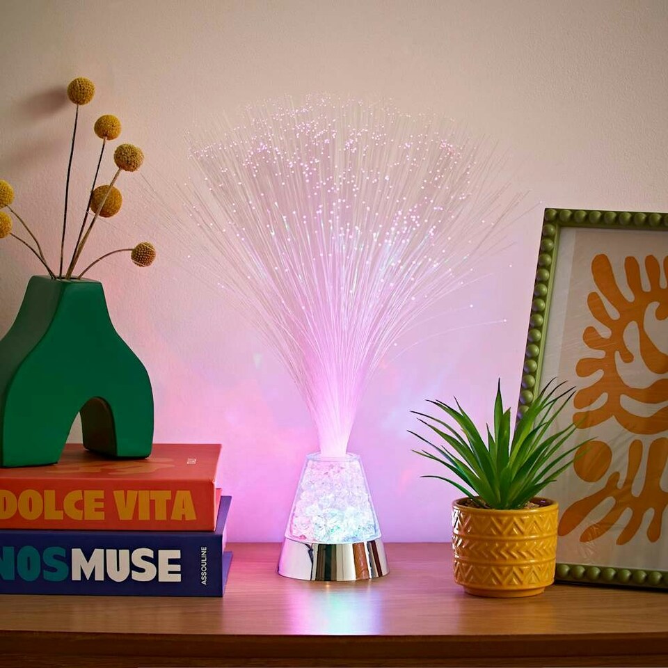 image 1 of ValueLights Fibre optic lamp Fibre optic lamp Clear White Illuminated Decoration and Integrated LED 1W Multicolour Bulb