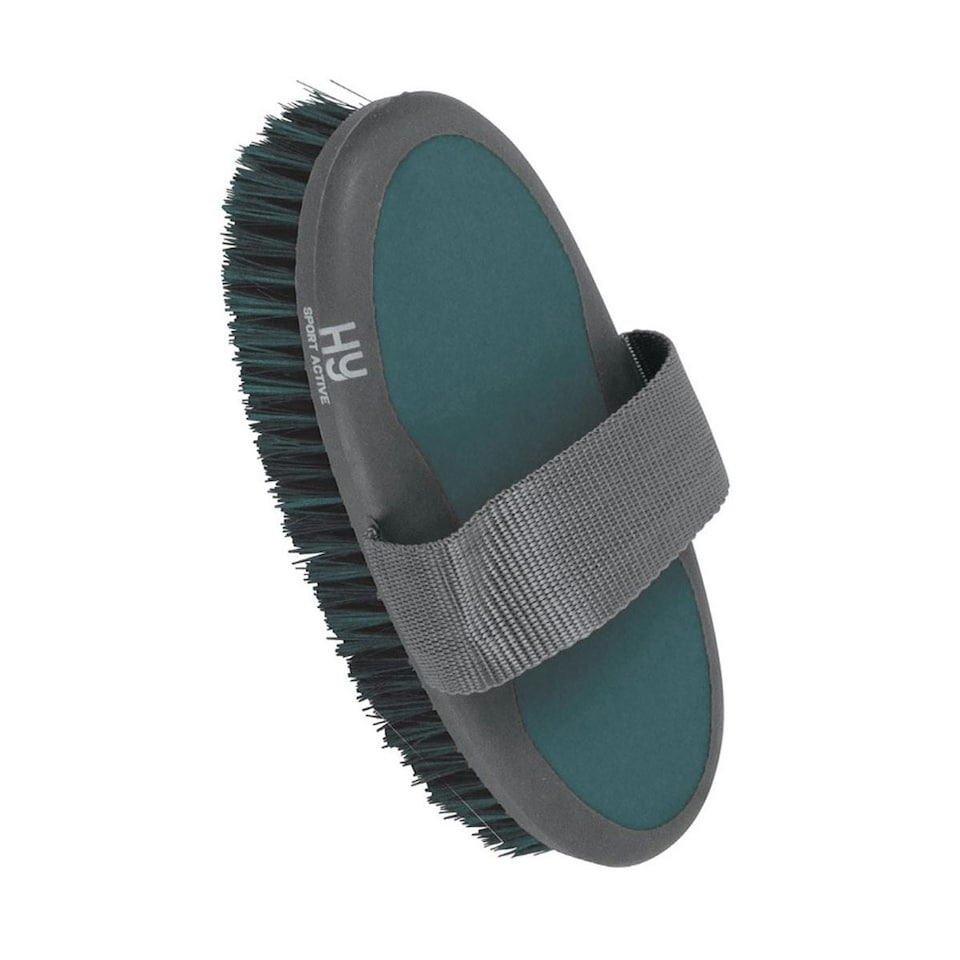 image 1 of HySHINE Active Groom Sponge Brush - Alpine Green - One Size