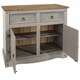 image 8 of Corona Small Sideboard in Antique Waxed Pine - 2 Drawers and 2 Doors with Adjustable Shelf | Grey | Grey | One Size | 1