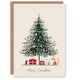 image 1 of Christmas Card Christmas Tree Kittens and Presents Watercolour