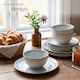 image 8 of Dinner Set Mare in Glazed Stoneware for 6 People, Microwave- and Dishwasher-Safe | Grey | grey | 1