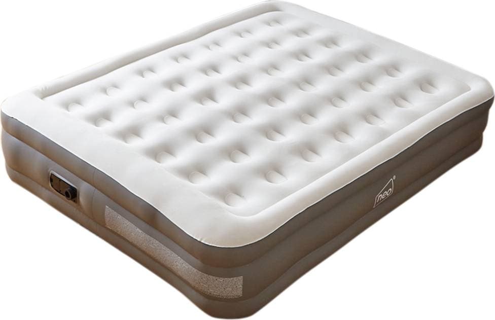 Neo Inflatable Air Bed with Built-in Electric Pump | White | Double