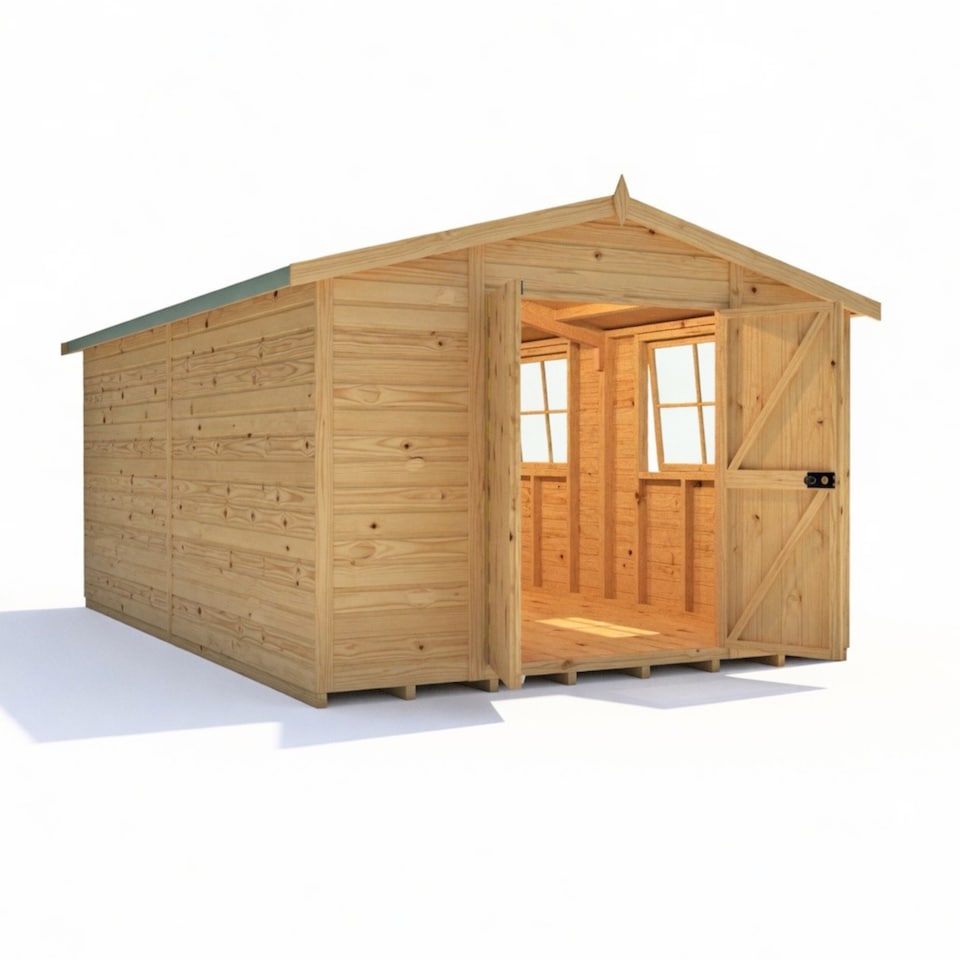 image 1 of Bison 16 x 10 Heavy Duty Shiplap Shed inc Double Door