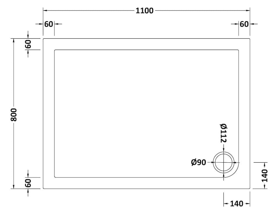 image 1 of Balterley Premium Rectangular Shower Tray - Durable Low Profile Stone Resin Base by Balterley | White | White | 1