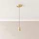image 1 of ValueLights Shaw Brushed Gold Adjustable Single Pendant Ceiling Light | Gold