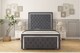 image 1 of Sloomy Sofia Chrome Steel Plush Bed Frame With 50" Upholstered Headboard 2'6 Small Single
