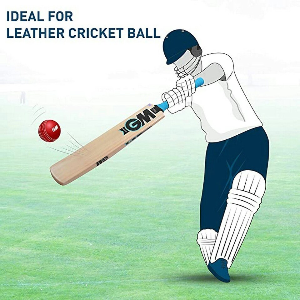 image 1 of Gunn And Moore Diamond 202 Cricket Bat - Cream/White/Blue - 5