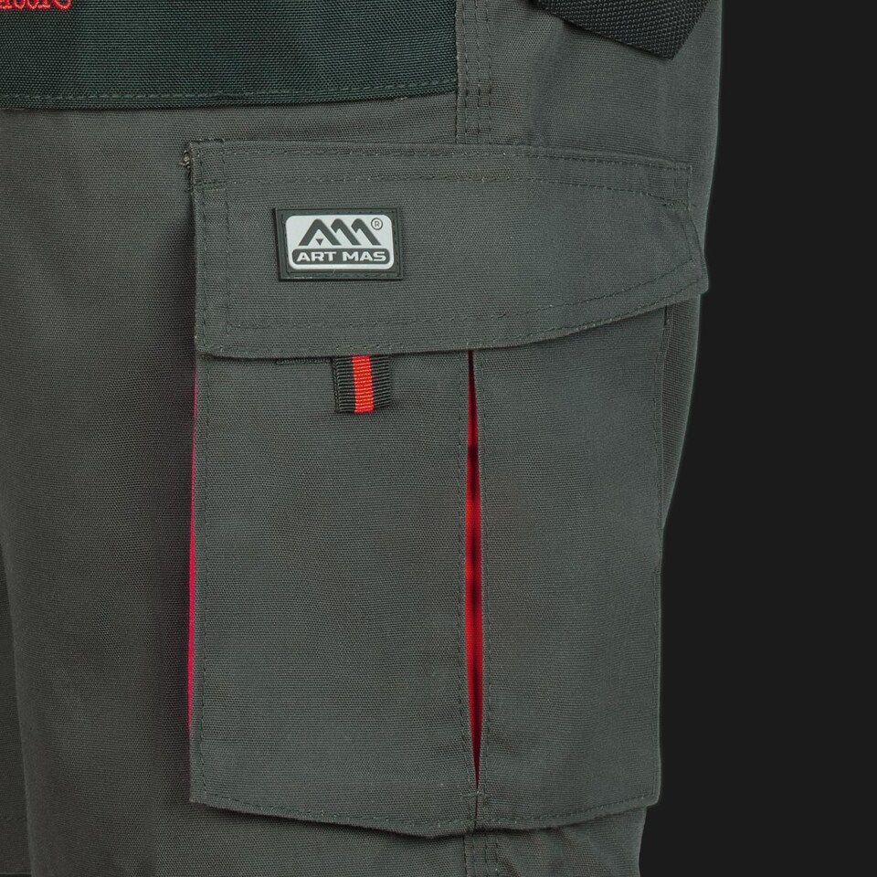 image 1 of Classic Red Work Shorts Durable Poly Cotton Canvas Triple Stitching Multi Pockets CE Certified 30 32 Inch 48 EU