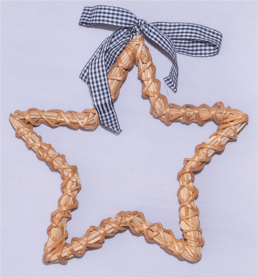 image 1 of St Helens Natural Wicker Hollow Star Woven Willow