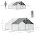 image 7 of PawHut Walk In Chicken Run Large Galvanized Chicken Coop w/ Cover 3 x 4 x 2m