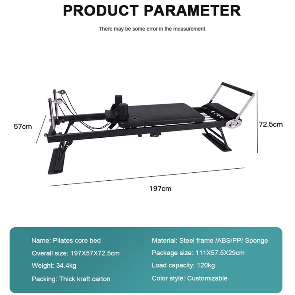 image 1 of Gr8 Home Pilates Reformer Stretch Machine Folding Home Gym Equipment Body Sculpting Board