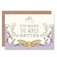image 1 of Romance Valentine World Better Love Anniversary Valentines Day Card