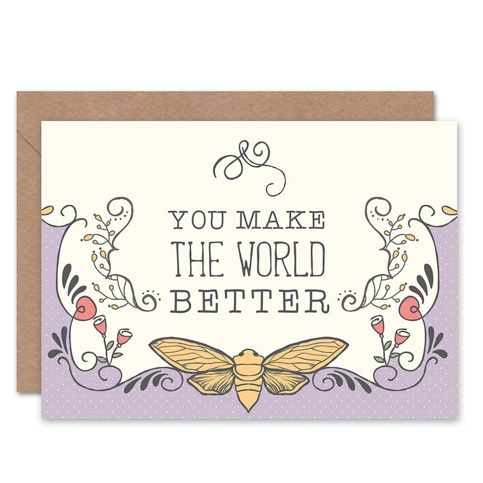 image 1 of Romance Valentine World Better Love Anniversary Valentines Day Card