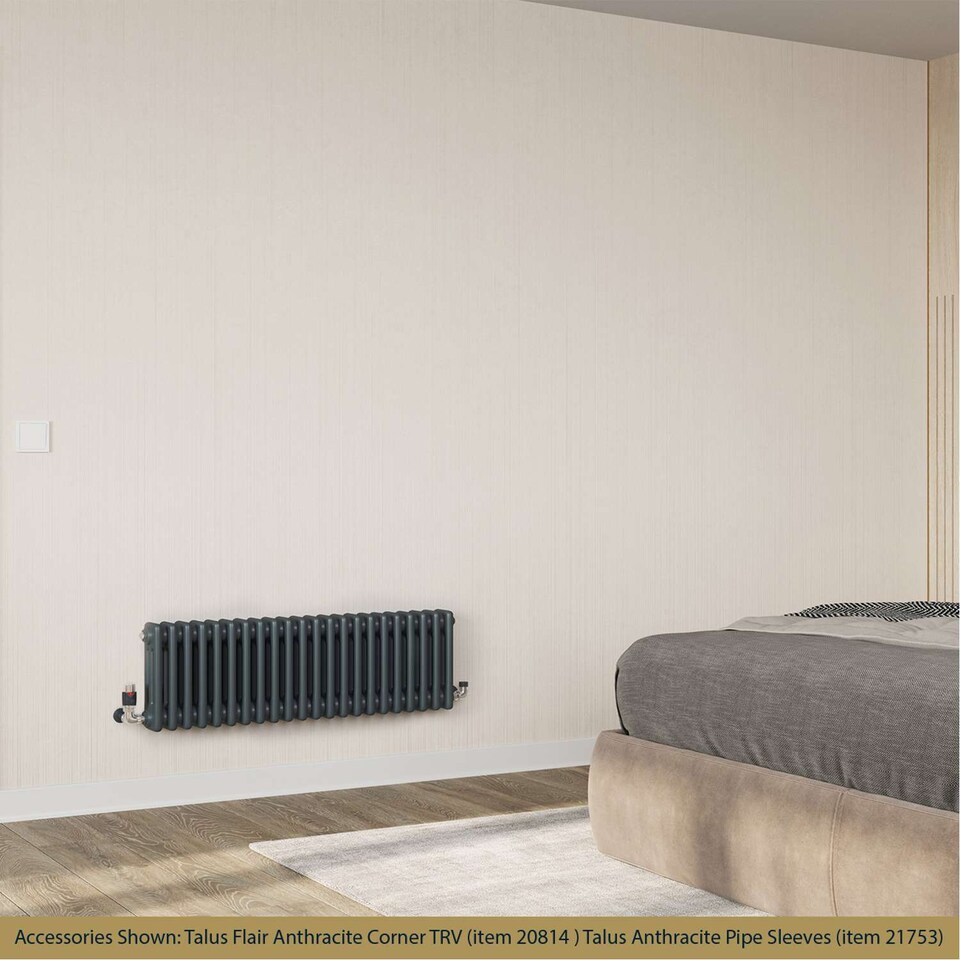 image 1 of Alpha - Anthracite Column Radiator H300mm x W999mm 3 Column - Feet Included