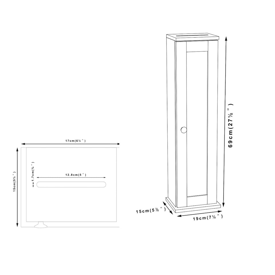 image 1 of 3 Piece Bathroom Furniture Set - Under Sink Cabinet, Mirror Cabinet & Toilet Paper Dispenser | Brown | 0 x 0 x 0 | 1