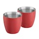 image 7 of Set of 2 Stainless Steel Espresso Coffee Cups – 90ml Double Wall Insulated Mini Drinking Mugs | Silver | Silver | 2
