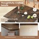 image 7 of COSTWAY 2-Tier Square Coffee Table 60cm Center Table Brown