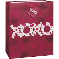 Unique Party Xoxo Valentine Gift Bag - Red/White - One Size